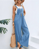 ALL-SEASON CHIC: WIDE LEG SOLID JUMPSUIT - B ANN'S BOUTIQUE, LLC