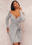 ALL WRAPPED UP SWEATER DRESS - B ANN'S BOUTIQUE