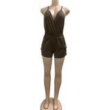 BACKLESS SAFARI ROMPER - B ANN'S BOUTIQUE