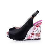 BACKYARD FLOWERS WEDGES - B ANN'S BOUTIQUE