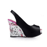 BACKYARD FLOWERS WEDGES - B ANN'S BOUTIQUE