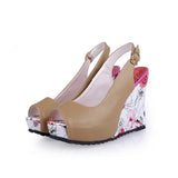 BACKYARD FLOWERS WEDGES - B ANN'S BOUTIQUE