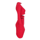 BANDAGE HOLLOWED-OUT MINI DRESS - B ANN'S BOUTIQUE