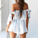 BETSY BLUE & WHITE STRIPE SHORTS SET - B ANN'S BOUTIQUE