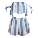 BETSY BLUE & WHITE STRIPE SHORTS SET - B ANN'S BOUTIQUE