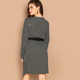 BLACK & WHITE SO RIGHT DRESS - B ANN'S BOUTIQUE