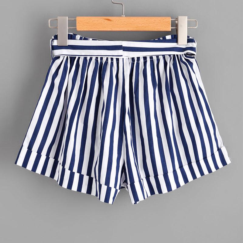 BLUE & WHITE STRIPED SHORTS B ANN'S BOUTIQUE, LLC — free download