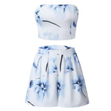 BLUE LILIES SHORT SET - B ANN'S BOUTIQUE