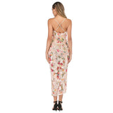 BRINGING SEXY (OPEN) BACK FITTED FLORAL DRESS - B ANN'S BOUTIQUE, LLC