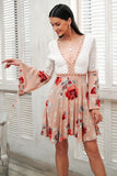 CALLIE’S CROTCHET FLORAL MINI DRESS - B ANN'S BOUTIQUE