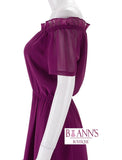 CHLOE CHIFFON RUFFLE DRESS - B ANN'S BOUTIQUE