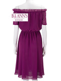 CHLOE CHIFFON RUFFLE DRESS - B ANN'S BOUTIQUE