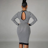 CLASSIC HOUNDSTOOTH PULLOVER DRESS - TIMELESS ELEGANCE IN EVERY THREAD - B ANN'S BOUTIQUE, LLC