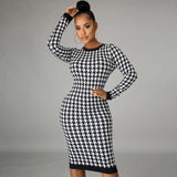 CLASSIC HOUNDSTOOTH PULLOVER DRESS - TIMELESS ELEGANCE IN EVERY THREAD - B ANN'S BOUTIQUE, LLC