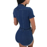 DENIM DIVA FITTED ROMPER - B ANN'S BOUTIQUE