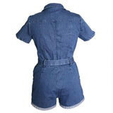 DENIM DIVA FITTED ROMPER - B ANN'S BOUTIQUE