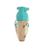 EMMA EMBROIDERED FLORAL WEDGE - B ANN'S BOUTIQUE