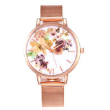 FLORAL & FRIENDS METAL MESH BAND WATCH - B ANN'S BOUTIQUE