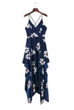 FLORAL HIGH-CUT MAXI DRESS - B ANN'S BOUTIQUE