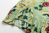 FLORAL RUFFLE MINI DRESS - B ANN'S BOUTIQUE