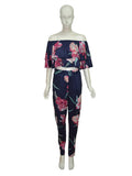 FLORAL RUFFLE SKINNY PANTS SET - B ANN'S BOUTIQUE