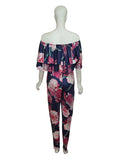 FLORAL RUFFLE SKINNY PANTS SET - B ANN'S BOUTIQUE