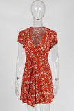 FLORAL VINE WRAP DRESS - B ANN'S BOUTIQUE
