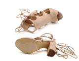 GLADIATOR LACE-UP OPEN TOE BOOTIE - B ANN'S BOUTIQUE