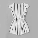 IT’S A BLACK & WHITE THING ROMPER - B ANN'S BOUTIQUE