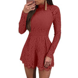 IT’S ALL ABOUT THE LACE, LACE-UP ROMPER - B ANN'S BOUTIQUE