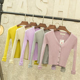 KNITTED V-NECK CARDIGAN - B ANN'S BOUTIQUE