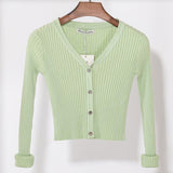 KNITTED V-NECK CARDIGAN - B ANN'S BOUTIQUE