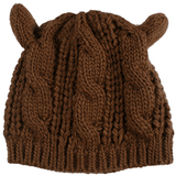KNITTED WOOL CAT EARS BEANIE CAP - B ANN'S BOUTIQUE