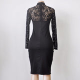 LACE TOP BODYCON MIDI-DRESS - B ANN'S BOUTIQUE