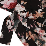 MIDNIGHT FLOWERS WRAP MAXI DRESS - B ANN'S BOUTIQUE
