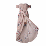 OFF-THE-SHOULDER FLORAL HIGH SLIT MAXI DRESS - B ANN'S BOUTIQUE
