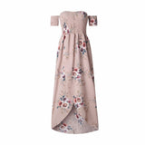 OFF-THE-SHOULDER FLORAL HIGH SLIT MAXI DRESS - B ANN'S BOUTIQUE