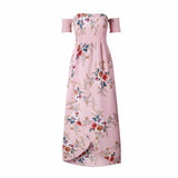 OFF-THE-SHOULDER FLORAL HIGH SLIT MAXI DRESS - B ANN'S BOUTIQUE