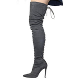 OVER THE KNEE LACE-UP BOOT - B ANN'S BOUTIQUE