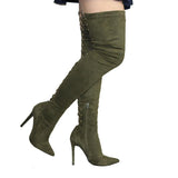 OVER THE KNEE LACE-UP BOOT - B ANN'S BOUTIQUE