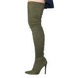 OVER THE KNEE LACE-UP BOOT - B ANN'S BOUTIQUE