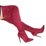 OVER THE KNEE LACE-UP BOOT - B ANN'S BOUTIQUE