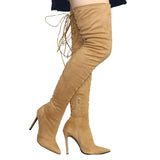 OVER THE KNEE LACE-UP BOOT - B ANN'S BOUTIQUE