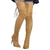 OVER THE KNEE LACE-UP BOOT - B ANN'S BOUTIQUE