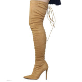 OVER THE KNEE LACE-UP BOOT - B ANN'S BOUTIQUE