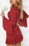 PIPER’S PEEK-A-BOO POLKA DOT DRESS - B ANN'S BOUTIQUE