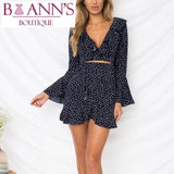 PIPER’S PEEK-A-BOO POLKA DOT DRESS - B ANN'S BOUTIQUE