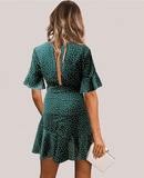 PIPER’S POLKA DOT WRAP MINI DRESS - B ANN'S BOUTIQUE