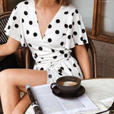 POLKA DOT PERFECT WRAP DRESS - B ANN'S BOUTIQUE