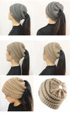 PONYTAIL/MESSY BUN BEANIE CAP - B ANN'S BOUTIQUE